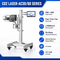 Machine de marquage laser CO2 haute précision ANTIAN 30W, codeur de numéros de série en vol pour tuyaux en PVC, bouteilles en PET et câbles