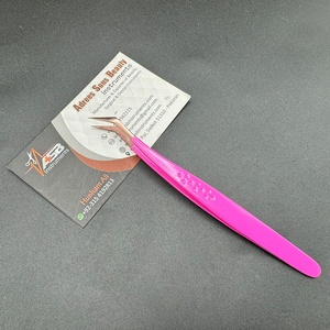 แหนบปลายขนตาแบบปรับแต่งได้สำหรับขนตาปลอมแบบทนทานสีโรสโกลด์ยอดนิยมสีชมพู - Product Image 6