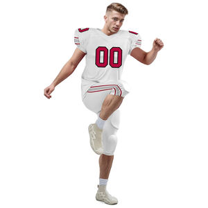 Conjunto de Pantalones y Camisetas Deportivas de Secado Rápido con Diseño Personalizado, Color Blanco, Transpirable, Estampado Sólido, Uniforme de Fútbol Americano para Equipo - Product Image 6