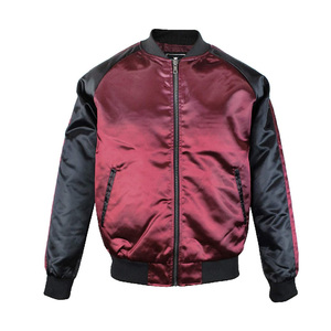 Blouson aviateur élégant en satin personnalisé-Design durable de haute qualité, parfait pour la mode et les tenues décontractées - Product Image 1