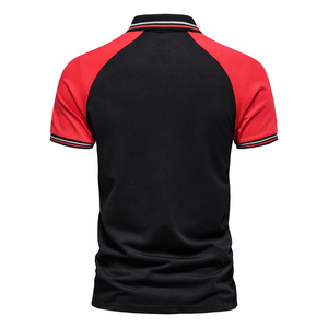 2024 nuevos hombres para camisas Jersey sólido de algodón transpirable personalizado con hombro en contraste impreso diseño clásico tamaño grande - Product Image 5