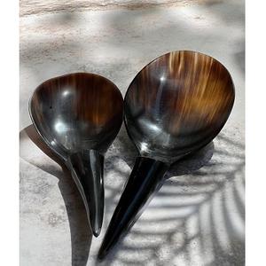 SERVEUR À SALADE CORNE meilleure qualité entreprises de fabrication indienne main corne de buffle cuillère à salade vaisselle vaisselle serveurs - Product Image 3