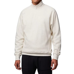 Sudaderas con media cremallera y cuello simulado para hombre, sudaderas de algodón de alta calidad con cremallera 1/4, servicio OEM - Product Image 3