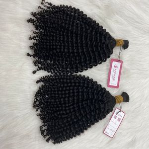 Vente en Gros Extensions de Cheveux en Vrac de Couleur Noire de Qualité Supérieure Extension de Cheveux Bouclés en Vrac - Product Image 1