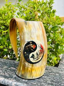 แก้วฮอร์นบริสุทธิ์และทำด้วยมือปรับแต่งได้แก้วแบบคลาสสิกทำด้วยมือคุณภาพสูงสำหรับเบียร์โลโก้ที่กำหนดเองขายส่ง - Product Image 2