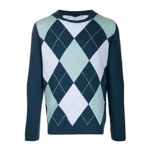 Pull en laine/cachemire à manches longues pour homme, décontracté, uni, personnalisé, tricoté, avec logo sur le devant, hiver, anti-froissement - Product Image 1