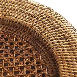 Haute qualité luxe moderne marron ensemble rotin chargeur plaque durable versalite tissé rotin napperons - Product Image 4