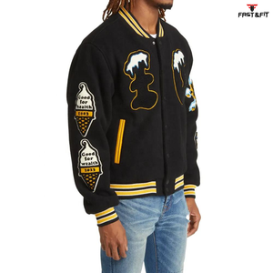 Top Trending Personalizable Letterman Jacket Vintage Baseball Custom Varsity College Chaqueta de béisbol para hombres - Product Image 3