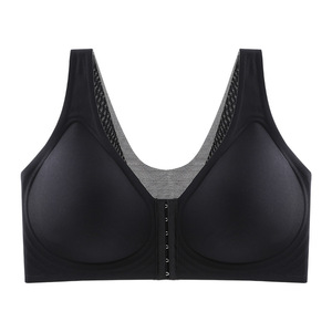 Venta al por mayor Jelly Stripe Mujer Sujetador Con Cierre Frontal Funcionalmente Levantamiento Trasero US DE Copa Tallas Grandes Mujeres Sujetadores - Product Image 2