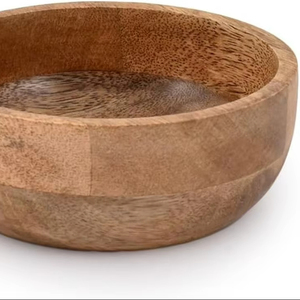 ชามไม้อะคาเซียขัดเงาพร้อมการออกแบบ Wabi-Sabi สำหรับปาร์ตี้งานแต่งงานซุปของขวัญสำหรับเปิดเทอมและตกแต่งบ้านแบบดั้งเดิม - Product Image 1
