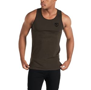 Débardeur de gymnastique sans manches pour hommes, gilet de sport respirant en maille extensible à séchage rapide avec badge, décoration, entraînement essentiel - Product Image 1