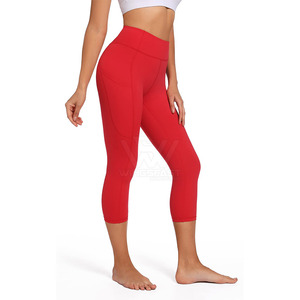 Spandex Poliéster Último diseño Cómodo Mujeres Yoga Pantalones Gimnasio Desgaste Cintura elástica Yoga Leggings - Product Image 2