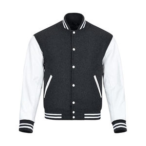 Chaqueta Varsity con Calefacción Integrada, Bolsillos con Calefacción a Batería, Mezcla de Lana, Tecnología Avanzada, Abrigo de Invierno - Product Image 1
