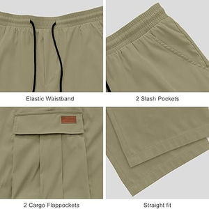 Nouveauté Pantalon cargo ample décontracté à taille haute pour homme Personnalisé Multi-poches Écologique Respirant 100% coton Poids lourd - Product Image 3