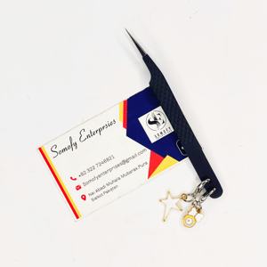 Pinzas Somofy de Acero Inoxidable de 10 mm con Punta Lisa, Antiestáticas, Duraderas y de Precisión para Pestañas de Volumen - Product Image 1