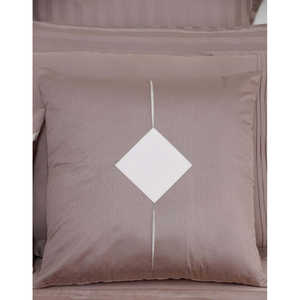 Ensemble de housse de couette et de taie d'oreiller en tissu taupe chaud - Product Image 1
