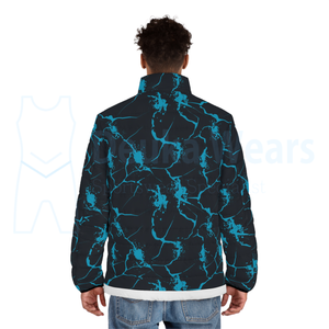 OEM Custom Design All Over Sublimated Printed Stand Collar Puffer <b>Jackets</b> For <b>Men</b> Custom With 100% Polyester <b>Jackets</b> With Zip UP - Product Image 2