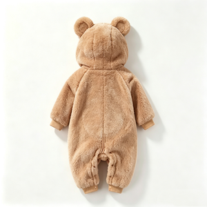 Pelele de Felpa Personalizado de Oso Pardo con Capucha para Bebé, Mono de Animal para Recién Nacido con Relleno de Algodón PP para Navidad - Product Image 5
