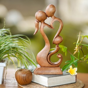 Decoración de mesa de lujo regalo hecho a mano de madera 3D escultura estatuas abstractas habitación ornamento figuritas de madera - Product Image 2