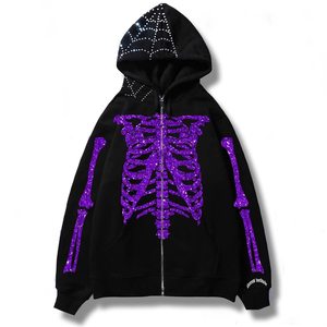 Personnalisez votre propre conception avec le logo de la marque Hoodies pour l'hiver Wear Strass Hot Selling Hoodies - Product Image 3