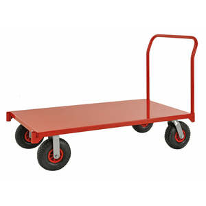 Chariot à plateforme extra-large en PU, conteneur roulant à trois roues pour entrepôt industriel extérieur, chariot de courses OEM - Product Image 1