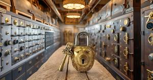 Heavy Duty Brass Key <b>Padlock</b> with Tiger Face Design Safety round Hook Shape Door Lock - Product Image 5