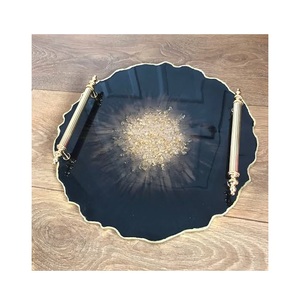 Plateau en résine époxy de la plus haute qualité, design luxueux pour la décoration de table à la maison, plateau en résine décoratif, logo personnalisé pour l'utilisation dans les hôtels et les restaurants - Product Image 6