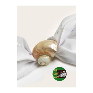 Anneau de serviette en coquillage fait main UNIQUE pour la décoration de table de mariage et la décoration de maison de villégiature, fabriqué au Vietnam, vente en gros - Product Image 1