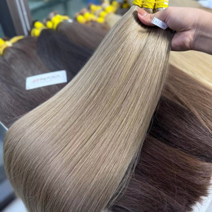 ผมต่อแบบแฟชั่นผมมนุษย์ดิบเวียดนามปริมาณมากสีอ่อน100กรัมขายส่งราคาพิเศษ - Product Image 1