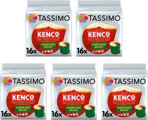 Tassimo Kenco Americano Decaff <b>Coffee</b> Pods x16 (Pack of 5, Total 80 Drinks) - Product Image 3