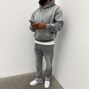 Sweat à capuche vintage personnalisé de qualité supérieure pour hommes, en coton épais, style français, effet délavé à l'acide - Product Image 6