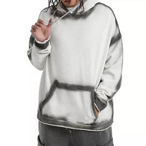 DEC Oem personnalisé hommes sweats à capuche décontracté cravate teinture Logo impression Jogging sweat ample pull hommes goutte épaule sweats à capuche - Product Image 2