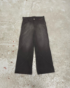 Gran Oferta personalizada, algodón desteñido al sol, holgado, de gran tamaño, pierna recta, retales en blanco, lavado ácido, pantalones vaqueros Vintage desgastados, pantalones vaqueros para hombre - Product Image 5