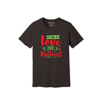 Thèmes de gentillesse imprimer 100% t-shirt en tissu de coton 160-180 à lourd GSM 12 couleurs disponibles Personnalisé votre propre conception et placement