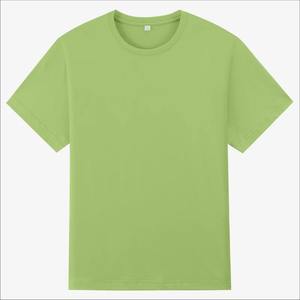 T-shirt à manches courtes à col rond ample et intéressant pour hommes été 100 coton à la mode - Product Image 1