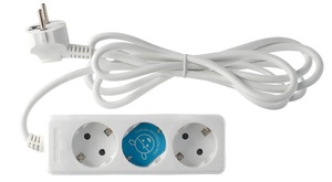 Base multi-presa serie Standard, 3 prese, 3 metri, bianca (GSC 0000016) - Product Image 1