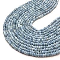 Opale bleue naturelle à facettes Rondelle de perles de pierres précieuses en vrac brins 4-6mm perles de pierre d'opale pour la fabrication de bijoux au prix de gros