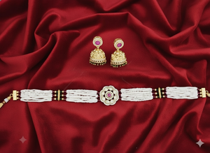 Elegante Collar de Gargantilla con Cuentas Antiguas de Alto Pulido Dorado, Estilo Elegante, Joyería Étnica, Ideal para Bodas y Fiestas - Product Image 5