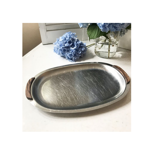 Plateau en acier inoxydable pour les ustensiles de cuisine et les restaurants à la main articles de fête vaisselle à la maison assiette carrée rectangulaire - Product Image 2