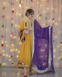 Vestido Kuchi afgano de la mejor calidad al por mayor vestido Banjara tradicional bordado decoración de encaje tela personalizada botón sólido - Product Image 2