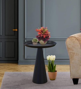 <b>Black</b> Pilar Design Metal <b>Table</b> With Metal Top <b>Tables</b> Accent <b>Side</b> <b>Table</b> for Living Room and Home Furniture High Quality - Product Image 1