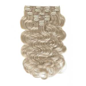 คลิปต่อผมมนุษย์แบบเวฟ 8-30 นิ้ว สีบลอนด์มุกประกายเทาเข้ม - Product Image 1