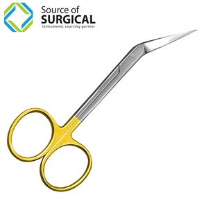 กรรไกรตัดไอริสที่มีด้ามจับชุบทองสำหรับห้องผ่าตัดทำจากสเตนเลสสำหรับใช้ในห้องผ่าตัด - Product Image 5