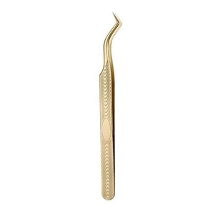 Pince à épiler professionnelle sur mesure, nouvelle fabrication, design optimal, double courbure, volume accru, en acier inoxydable pour cils - Product Image 3