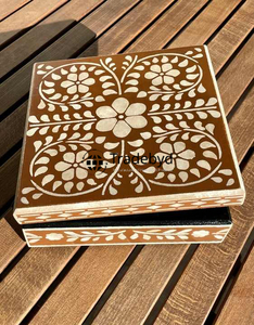 Boîte à bijoux artisanale en incrustation d'os Rangement décoratif de luxe pour la maison et les cadeaux Tradebyd - Product Image 2