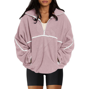 Sudadera de Forro Polar Sherpa para Mujer, Cuello Camisero, Alta Calidad, Colores Personalizados, Estilo Urbano, Transpirable, para el Frío Invierno - Product Image 1