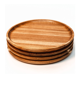 Placa de cargador de madera de aspecto elegante, 4 piezas de calidad superior, placa de cargador de madera de nuevo diseño, producto más vendido - Product Image 4