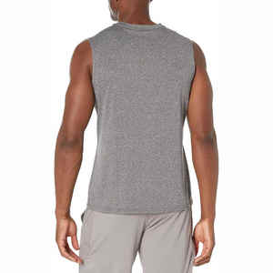 Low MOQ Breathable Quick Dry Eco-Friendly Spandex/Cotton Sporty <b>Men</b> Tank Top High Quality Fitness Clothing Latest Arrival for - Product Image 5