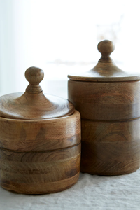 Decorative Wooden Sugar Bowl With Lid Wide Mouth Candy Treat Jar <b>Spice</b> Holder Serving Bowl Pot Salt <b>Spice</b> <b>Storage</b> Container - Product Image 5