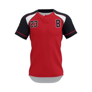 Vente en gros d'uniforme de baseball pour jeunes brodé sur mesure Chemise en jersey vierge bon marché avec impression par sublimation Plus Size Option disponible - Product Image 1